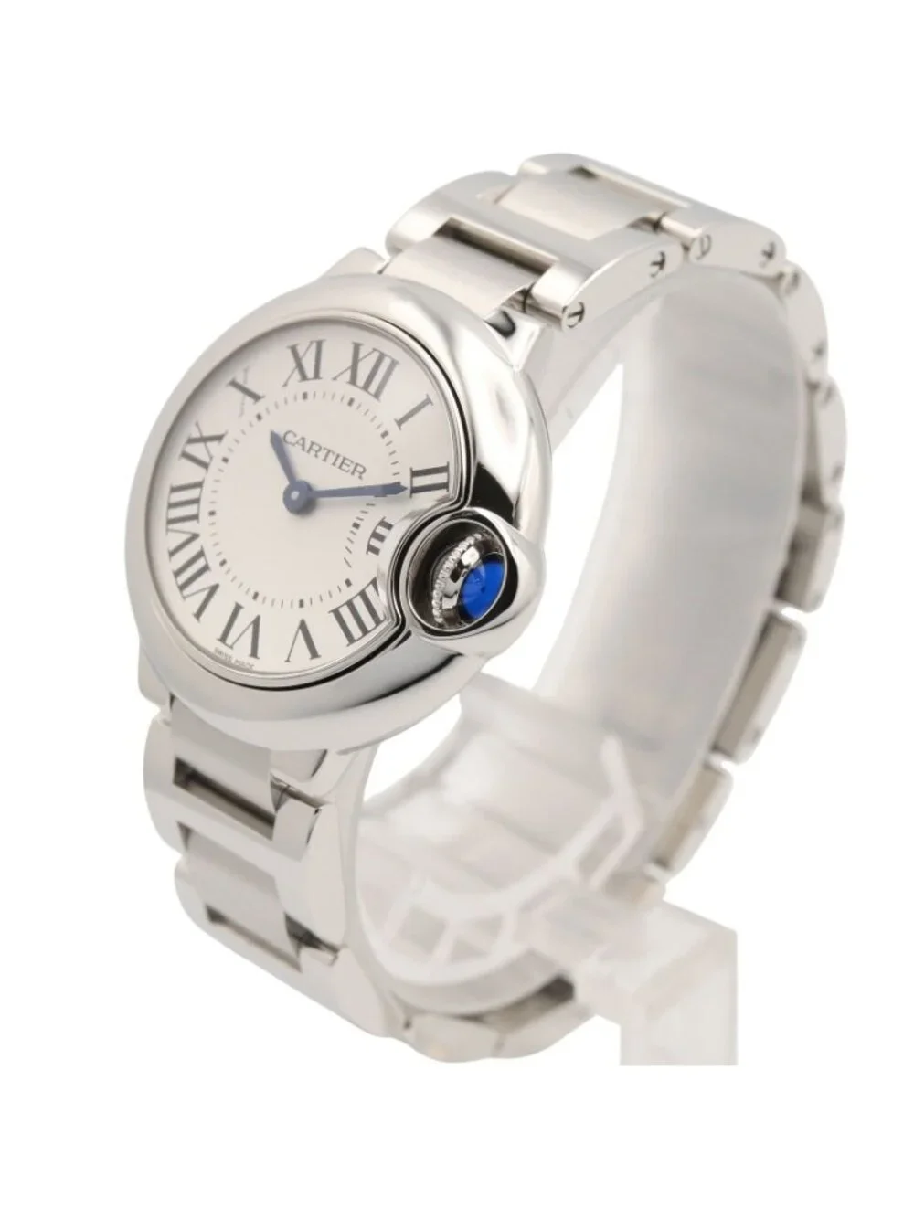 Cartier Watch Baron Blue SM Silver Stainless Steel